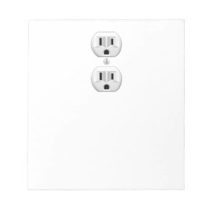 Electrical Plug Click to Customize Color Decor ノートパッド