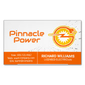 Electrical Plug | Power Energy Logo マグネット名刺 (正面)