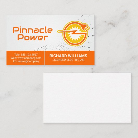 Electrical Plug | Power Energy Logo 名刺 (正面/裏面)