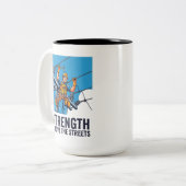 Electrical Powerline Worker Graphic ツートーンマグカップ (正面左)