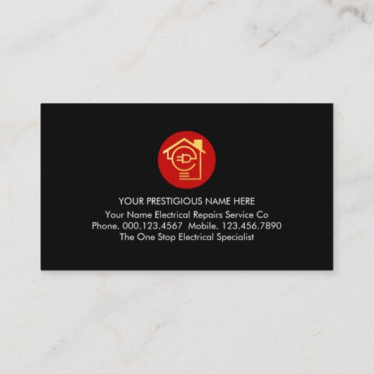 Electrical Rooftop Circuit Wiring Frame 名刺 (裏面)