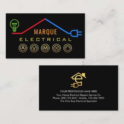 Electrical Rooftop Wiring Frame 名刺 (正面/裏面)