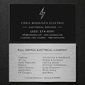 Electrical Services Electrician Silver Metallic 名刺