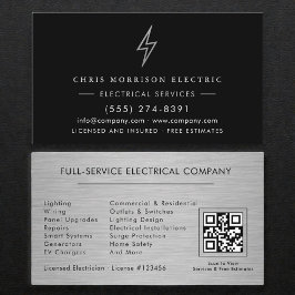 Electrical Services QR Code Professional 名刺