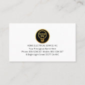 Electrical Symbol Icons Gold Layer 名刺 (裏面)