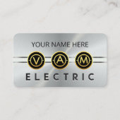 Electrical Symbol Icons Silver Layer 名刺 (正面)