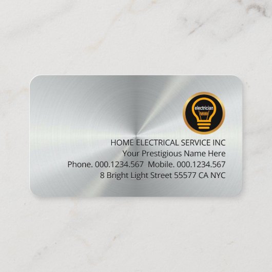 Electrical Symbol Icons Silver Layer 名刺 (裏面)