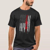 Electrician American Flag Electrical Engineering Tシャツ (正面)