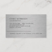 Electrician Black Silver Industrial Contractor 名刺 (裏面)