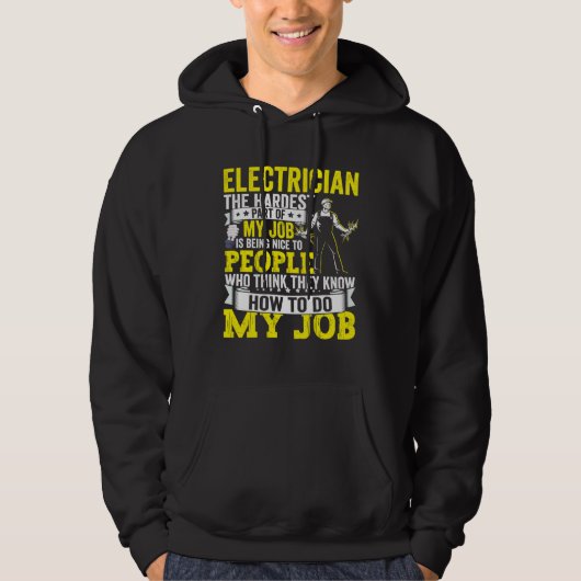 Electrician Dad Apparel Electric Lineman for Men   パーカ (正面)