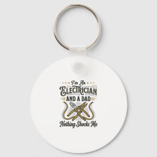Electrician Dad Nothing Shocks Me Vintage Shirt De キーホルダー