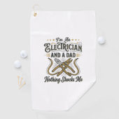 Electrician Dad Nothing Shocks Me Vintage Shirt De ゴルフタオル (インサイチュ)