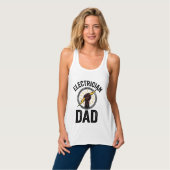 Electrician Dad Vintage Engraving Vector Shirt Des タンクトップ (正面フル)