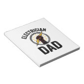 Electrician Dad Vintage Engraving Vector Shirt Des ノートパッド (アングル)