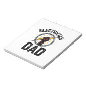 Electrician Dad Vintage Engraving Vector Shirt Des ノートパッド (回転)