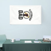 Electrician Dad Vintage Engraving Vector Shirt Des 横断幕 (トレードショー)