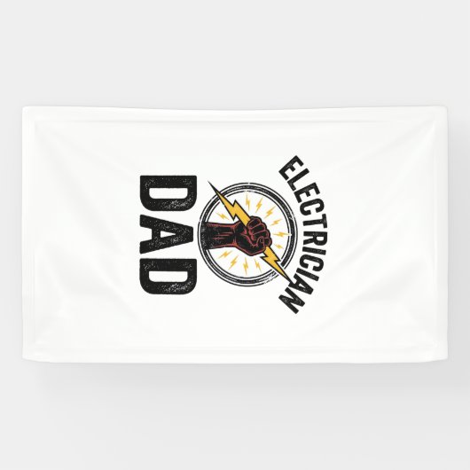 Electrician Dad Vintage Engraving Vector Shirt Des 横断幕 (横)