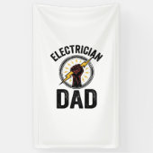 Electrician Dad Vintage Engraving Vector Shirt Des 横断幕 (縦)