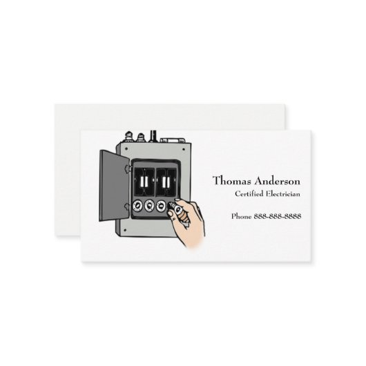 Electrician Electric Companyの名刺 名刺 (正面/裏面インサイチュ)