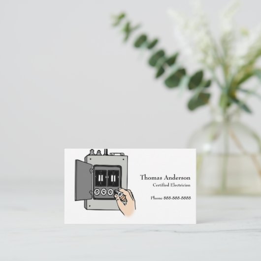 Electrician Electric Companyの名刺 名刺 (スタンド正面)
