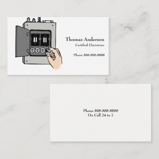 Electrician Electric Companyの名刺 名刺 (正面/裏面)