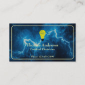 Electrician Electric Company Business Card 名刺 (正面)