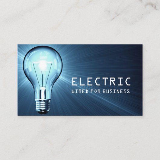 Electrician, Electric, Construction Business Card 名刺 (正面)