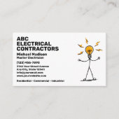 Electrician | Electrical Contractor 名刺 (正面)