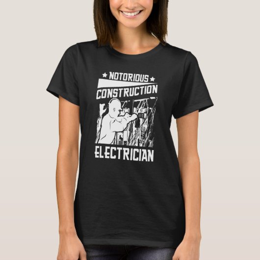 Electrician Electrical   Lineman Construction Elec Tシャツ (正面)