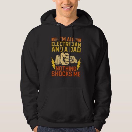 Electrician For Men Daddy Electrical Engineers パーカ (正面)