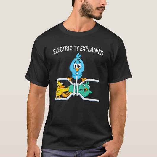 Electrician For Men Women Electricity Engineer Ner Tシャツ (正面)