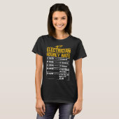 Electrician funny hourly rate gift for Electrician Tシャツ (正面フル)