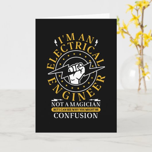 Electrician Gift カード (黄色い花)