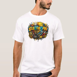 Electrician Graffiti Tools Street Art T-Shirt Tシャツ