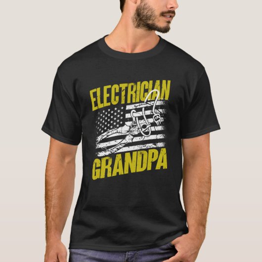 Electrician Grandpa Electrical Engineer Electricia Tシャツ (正面)