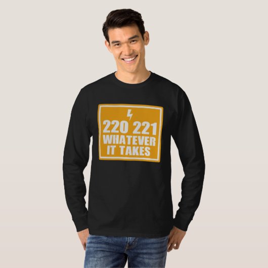 ELECTRICIAN HANDY MAN 220 221 WHATEVER IT TA Tシャツ (正面フル)