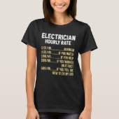 Electrician Hourly Rate Electrical Engineer Linema Tシャツ (正面)