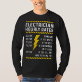 Electrician Hourly Rate Electrical Engineer Linema Tシャツ (正面)