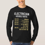 Electrician Hourly Rate Electrical Engineer Linema Tシャツ (正面)