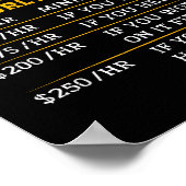 Electrician Hourly Rate For Handyman Humor Labor R ポスター (角)