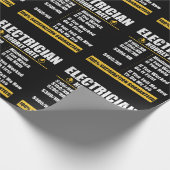 Electrician Hourly Rate Funny Lineman Dad Retro ラッピングペーパー (角)