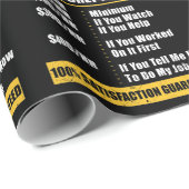 Electrician Hourly Rate Funny Lineman Dad Retro ラッピングペーパー (ロールコーナー)