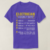 Electrician Hourly RateLineman Electrical Worker W Tシャツ (デザイン正面)