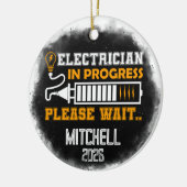 Electrician In Progress Graduation セラミックオーナメント (左)