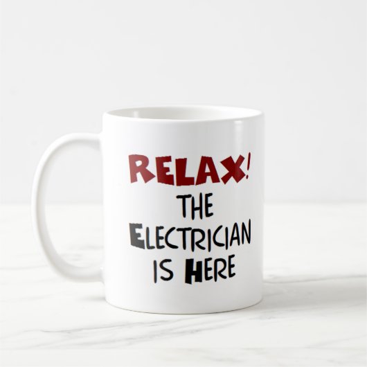 electrician is here コーヒーマグカップ (左)