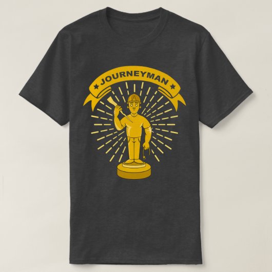 Electrician Journeyman exam gift Golden Trophy  Tシャツ (デザイン正面)