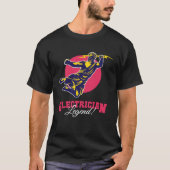 Electrician Legend Wiremen Powerline Technician El Tシャツ (正面)