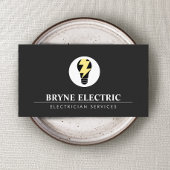 Electrician Light Bulb Logo 名刺