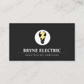 Electrician Light Bulb Logo 名刺 (正面)