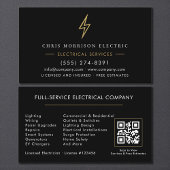 Electrician – Modern Black Gold Electrical Service 名刺